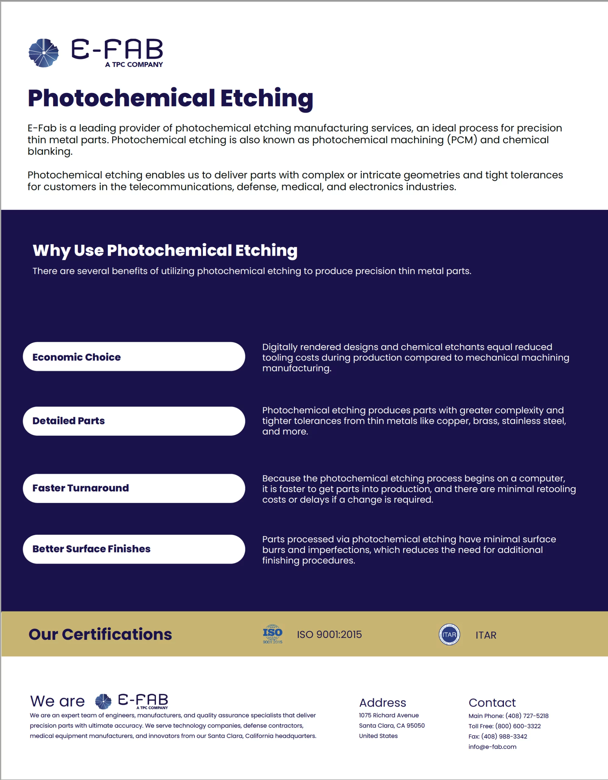 Photochemical Etching, machining (PCM) and chemical blanking - Resource Paper