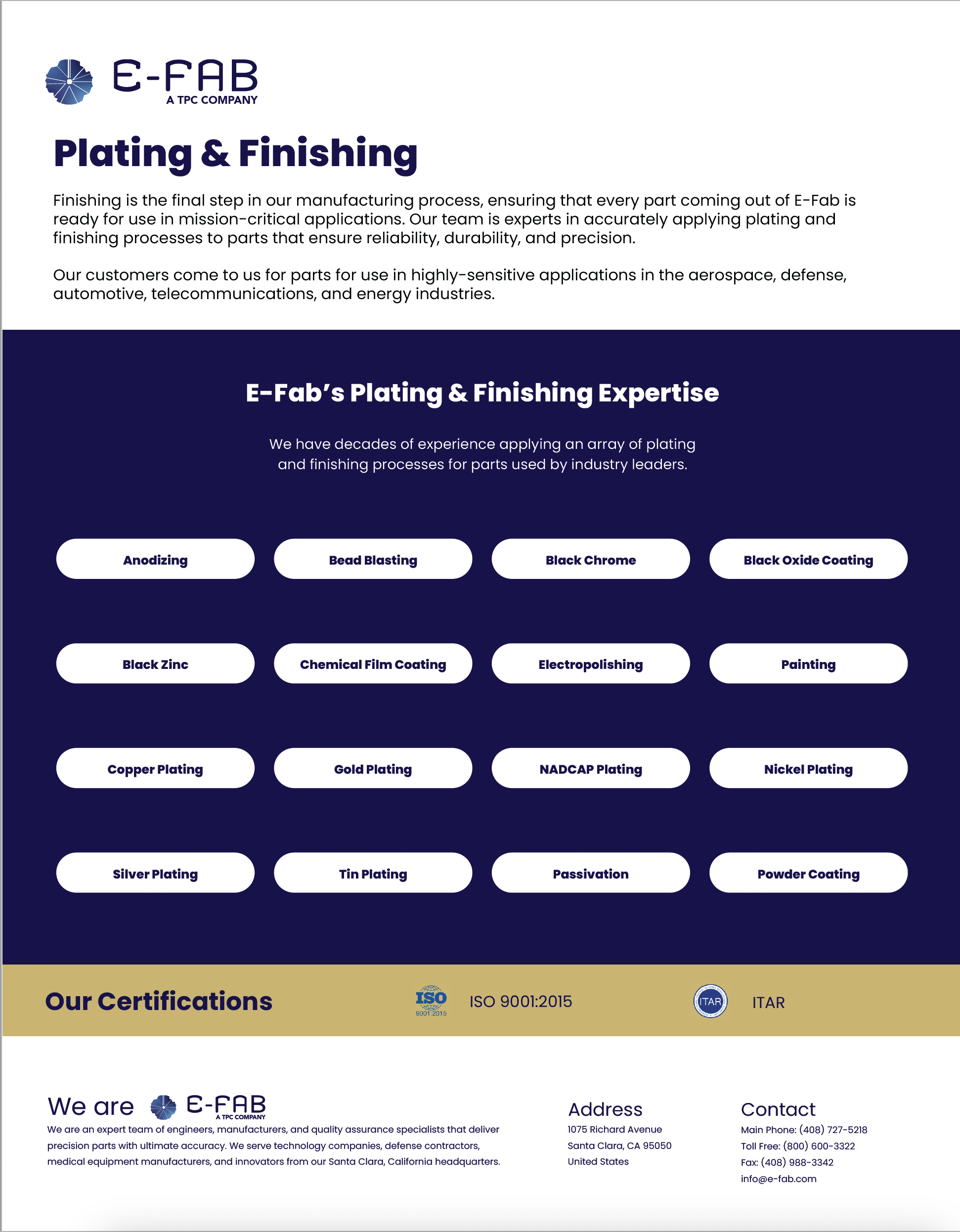 Plating and finishing Resource Paper